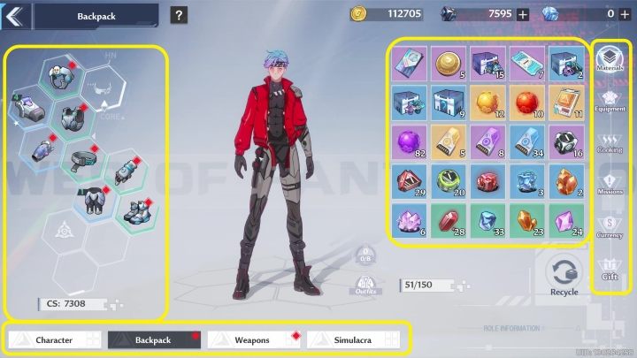 Dzięki temu zobaczycie zawartość Waszego plecaka - Tower of Fantasy: Wyposażenie (Equipment) - Tower of Fantasy - poradnik do gry