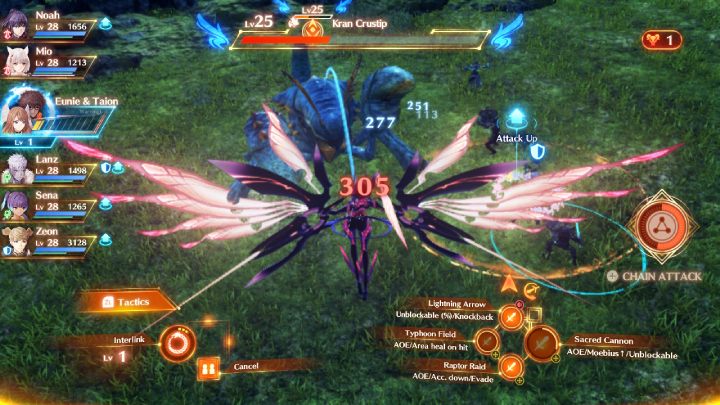 Forma Ouroborosa będzie dostępna już od początku walki, aby ją uruchomić należy wybrać postać (ZL + L lub R), od której chcecie rozpocząć zamianę i następnie wcisnąć strzałkę w lewo - Xenoblade 3: Ouroboros - Interlink - Xenoblade Chronicles 3 - poradnik do gry