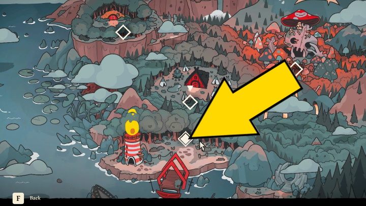 Podczas jednych z pierwszych krucjat w regionie Darkwood, natkniecie się na postać o imieniu Fisherman, która wskaże Wam na mapie lokalizację Pillgrims Passage - Cult of the Lamb: Jak łowić ryby? - Cult of the Lamb - poradnik do gry