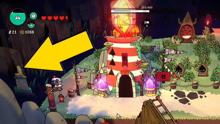 3 statua znajduje się w Pillgrims Passage, na lewo od latarni morskiej - Cult of the Lamb: Follower Forms - wszystkie zwierzęta - Cult of the Lamb - poradnik do gry