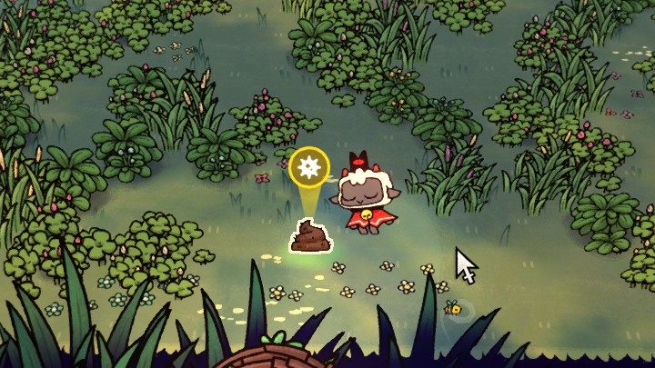 Wasi wyznawcy na początku zabawy będą załatwiać swoje potrzeby fizjologiczne na ziemi - Cult of the Lamb: Porady na start - Cult of the Lamb - poradnik do gry