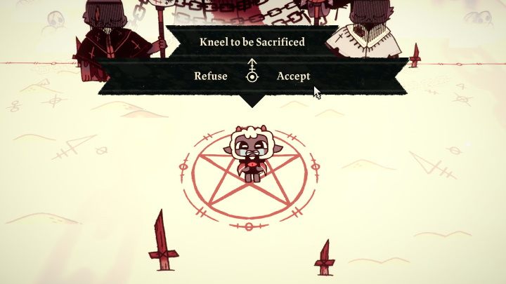 Po dotarciu do komnat The One Who Waits, bóg nakaże Wam, byście złożyli się w ofierze dla dobra kultu - Cult of the Lamb: Ile jest zakończeń? - Cult of the Lamb - poradnik do gry