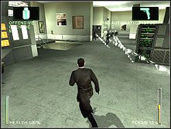 Niobe potrzebuje ponownie twojej pomocy, tym razem z lewej strony - [Ghost] The Power Plant - Core Control Room | Enter The Matrix - Enter The Matrix - poradnik do gry