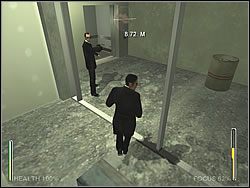 Ten i kilka następnych poziomów to misje, w których masz tylko jeden cel: UCIEKAĆ - [Ghost] The Skyscraper - Vertigo | Enter The Matrix - Enter The Matrix - poradnik do gry