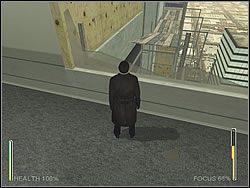 Kontynuuj tą trasa, schodząc po kolejnej rampie niżej - [Ghost] The Skyscraper - Vertigo | Enter The Matrix - Enter The Matrix - poradnik do gry