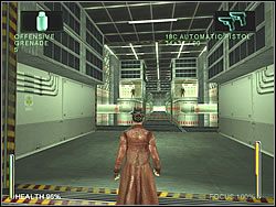 Wyjedziesz do sali z Agentami oraz masą materiałów wybuchowych - [Niobe] The Power Plant - Agent Escape | Enter The Matrix - Enter The Matrix - poradnik do gry