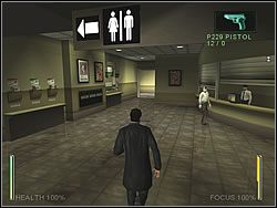 Wróć do głównej sali i ruszaj w stronę strażników w budce z prawej - [Ghost] The Post Office - Closing Time | Enter The Matrix - Enter The Matrix - poradnik do gry