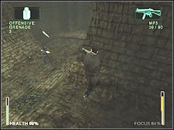 Po schodkach z prawej zejdziesz do rozwidlenia - [Ghost] The Sewers - Waterway 2 | Enter The Matrix - Enter The Matrix - poradnik do gry