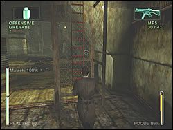 Nie czekając ani chwili wespnij się na drabinkę z lewej - [Ghost] The Sewers - Malachi and Bane 2 | Enter The Matrix - Enter The Matrix - poradnik do gry