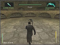 Trafisz do pomieszczenia przypominającego arenę - [Ghost] The Chateau - The Dungeon | Enter The Matrix - Enter The Matrix - poradnik do gry