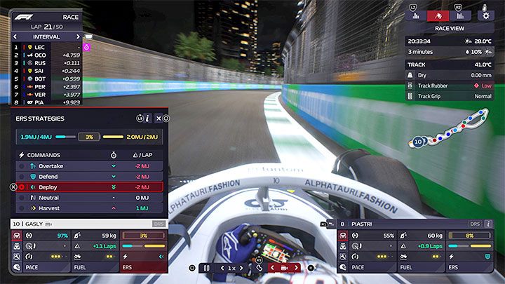 Strategie ERS są oczywiście oddzielne dla kierowcy/bolidu 1 i kierowcy/bolidu 2 - F1 Manager 2022: System odzyskiwania energii ERS - jak działa i jak używać? - F1 Manager 2022 - poradnik do gry