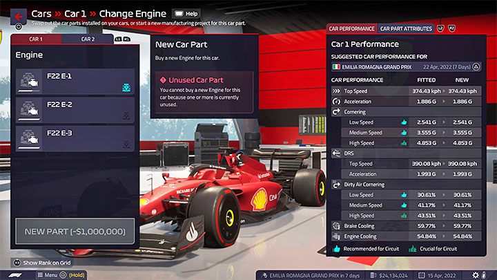 Wasz budżet mogą nadwyreżyć nadmiarowe silniki, ERS i skrzynie biegów - F1 Manager 2022: Finanse (Finances) i zarząd (Board) - F1 Manager 2022 - poradnik do gry