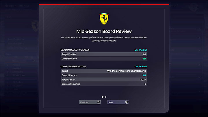 1 - F1 Manager 2022: Finanse (Finances) i zarząd (Board) - F1 Manager 2022 - poradnik do gry