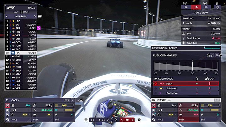 To kategoria poleceń, z których korzysta się najrzadziej - F1 Manager 2022: Wyścig - opis, strategia, polecenia - F1 Manager 2022 - poradnik do gry
