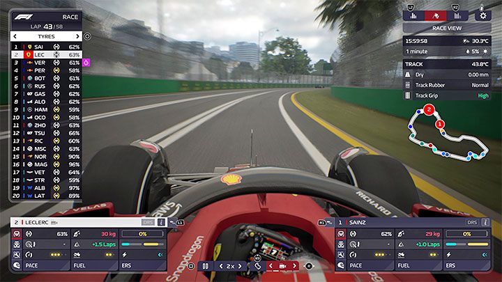 Oto rekomendowane ustawienia upływu czasu w trakcie rozgrywania wyścigów - F1 Manager 2022: Wyścig - opis, strategia, polecenia - F1 Manager 2022 - poradnik do gry