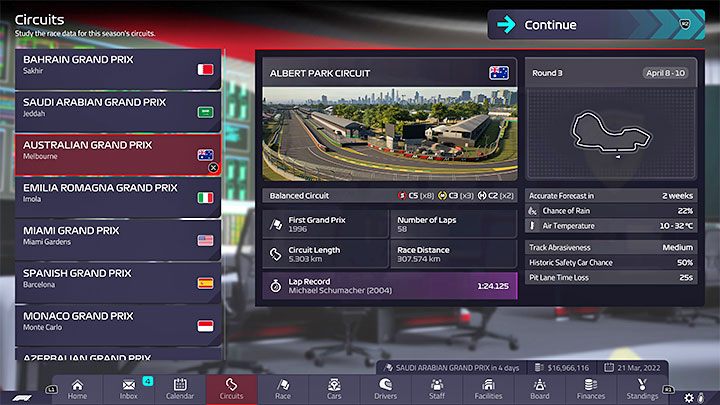 Rodzaj: tor zrównoważony - F1 Manager 2022: Tory z kalendarza - specyfika, setup - F1 Manager 2022 - poradnik do gry