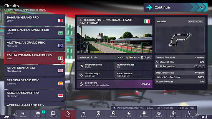 Rodzaj: tor zrównoważony - F1 Manager 2022: Tory z kalendarza - specyfika, setup - F1 Manager 2022 - poradnik do gry