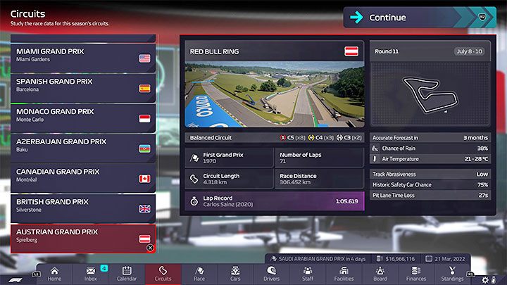 Rodzaj: tor zrównoważony - F1 Manager 2022: Tory z kalendarza - specyfika, setup - F1 Manager 2022 - poradnik do gry