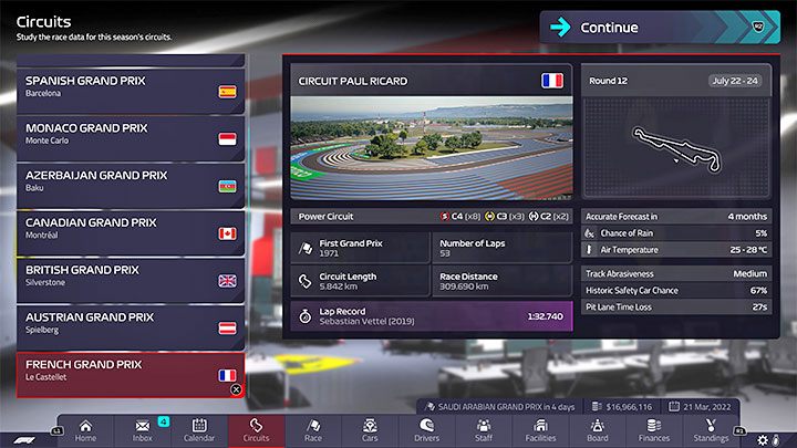 Rodzaj: tor mocy - F1 Manager 2022: Tory z kalendarza - specyfika, setup - F1 Manager 2022 - poradnik do gry