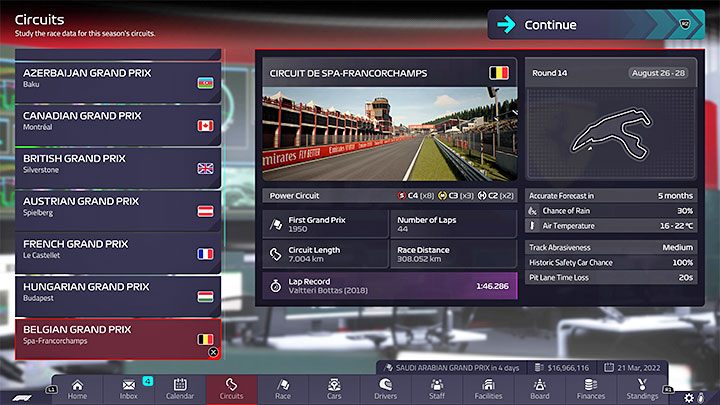 Rodzaj: tor mocy - F1 Manager 2022: Tory z kalendarza - specyfika, setup - F1 Manager 2022 - poradnik do gry