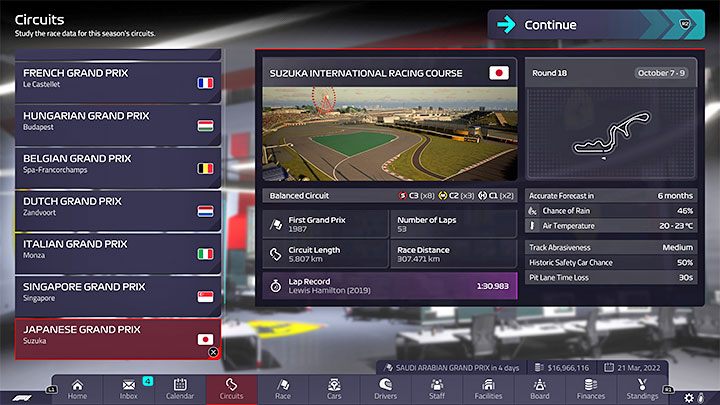 Rodzaj: tor zrównoważony - F1 Manager 2022: Tory z kalendarza - specyfika, setup - F1 Manager 2022 - poradnik do gry