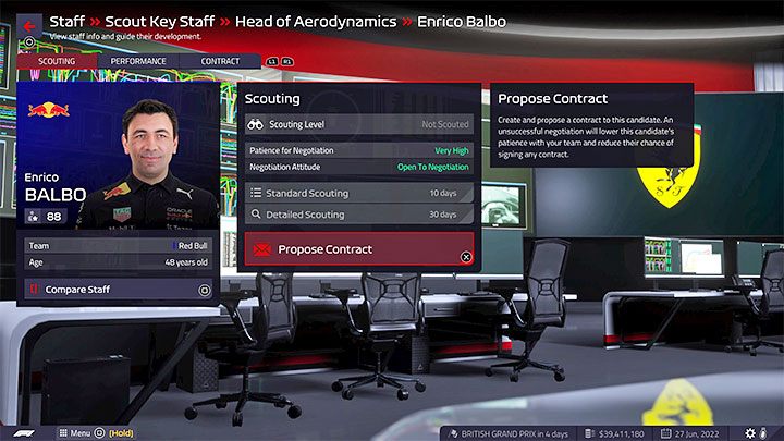 Kluczowy personel analogicznie do kierowców ma podpisane kontrakty i pierwsze z nich mogą upłynąć już po pierwszym sezonie kariery - F1 Manager 2022: Najlepsze obiekty (Facilities) i personel (Staff) - F1 Manager 2022 - poradnik do gry