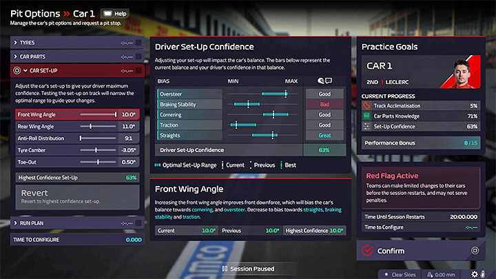 Po tym jak Wasz kierowca zakończy przejazd musicie przeanalizować aktualną konfigurację bolidu i wysłuchać odczuć kierowcy na temat ustawień - F1 Manager 2022: Treningi - opis, strategia - F1 Manager 2022 - poradnik do gry