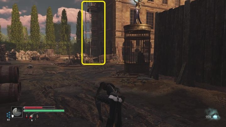 Podejdźcie teraz do windy i przywołajcie ją znajdującym się obok mechanizmem - Steelrising: Władca maszyn (The Master of the Machines) - solucja, opis przejścia - Steelrising - poradnik do gry