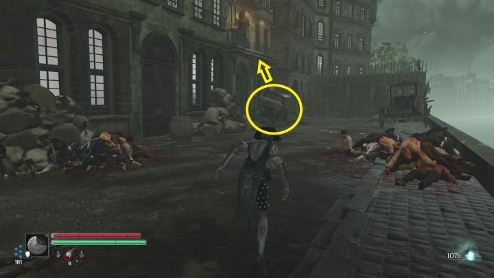 Na końcu drogi musicie wejść na powóz, a następnie wspiąć się na balkon - Steelrising: W poszukiwaniu opata Gregoirea (In search of Abbe Gregoire) - solucja, opis przejścia - Steelrising - poradnik do gry