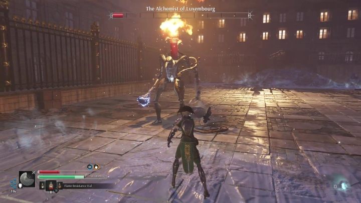 W 2 fazie boss zaczyna częściej używać swoich alchemicznych umiejętności - Steelrising: Tytan Alchemik Luksemburski (The Alchemist of Luxembourg) - boss, jak pokonać? - Steelrising - poradnik do gry