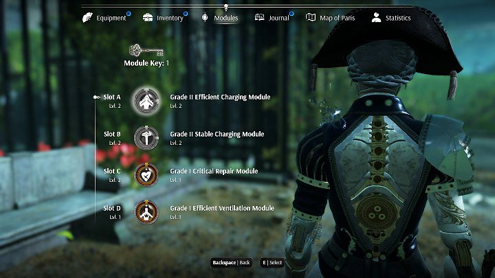 Ze względu na to, że Aegis jest robotem, Gracze mogą zmieniać atrybuty i statystyki postaci poprzez dobór specjalnych modułów, które wpływają na rozgrywkę i pomagają w walce z mechanicznymi przeciwnikami - Steelrising: Aegis - kim jest? - Steelrising - poradnik do gry