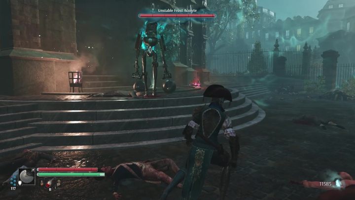 Niestabilny Akolita mrozu posiada podobny zakres ciosów, co Akolita szturmowy (opisujemy go na osobnej stronie poradnika w dziale Przeciwnicy) - Steelrising: Niestabilny Akolita mrozu (Unstable Frost Acolyte) - boss, jak pokonać? - Steelrising - poradnik do gry