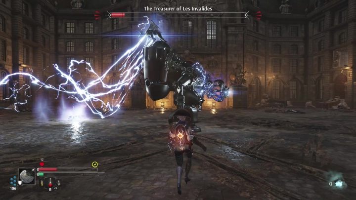 Z pozoru 2 i 3 faza bossa nie różnią się - Steelrising: Tytan Skarbnik z Les Invalides (The Treasurer of Les Invalides) - boss, jak pokonać? - Steelrising - poradnik do gry