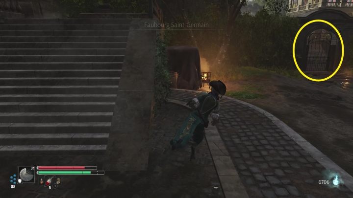 Przed schodami prowadzącymi do budowli jest furtka - Steelrising: W drogę do Les Invalides (To Les Invalides) - solucja, opis przejścia - Steelrising - poradnik do gry