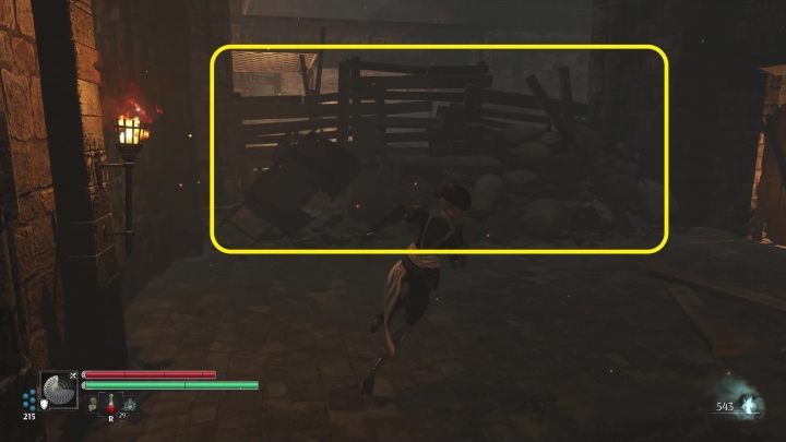 Przeskoczcie po barykadzie na jej drugą stronę - Steelrising: Samotność w czeluści (The Recluse of the Abyss) - solucja, opis przejścia - Steelrising - poradnik do gry