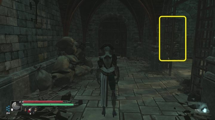 Na końcu pomieszczenia w celi po prawej znajdziecie ścianę, którą można rozbić - zróbcie to i przejdźcie przez nią - Steelrising: Więzień Bastylii (The Prisoner in the Bastille) - solucja, opis przejścia - Steelrising - poradnik do gry