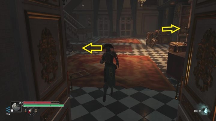 Po pokonaniu przeciwników pójdźcie dalej prosto, aż traficie do holu ze schodami - Steelrising: Dwa skarby monsieur Neckera (Monsieur Neckers two treasures) - solucja, opis przejścia - Steelrising - poradnik do gry