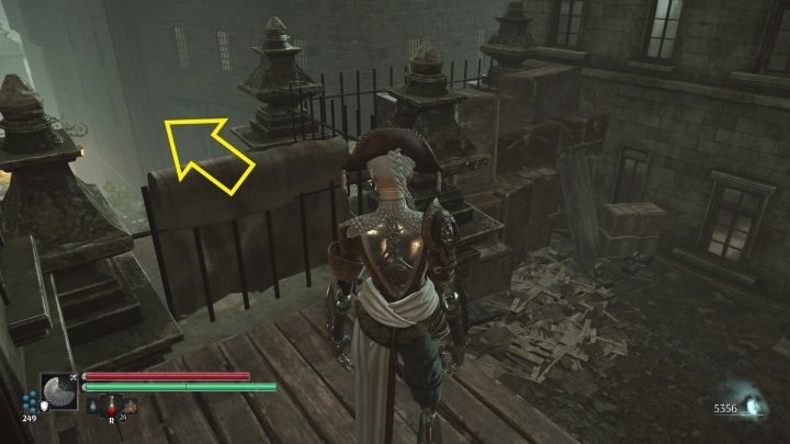 Będąc na górze z łatwością możecie przeskoczyć przez ogrodzenie - Steelrising: Sprawa rodzinna (A family affair) - solucja, opis przejścia - Steelrising - poradnik do gry