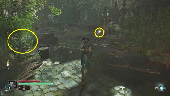 Naprzeciwko poszlaki po lewej stronie znajduje się skrzynia - Steelrising: Chwała i hańba (Glory and dishonour) - solucja, opis przejścia - Steelrising - poradnik do gry