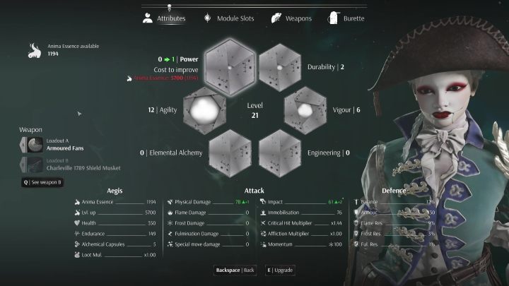 Jeżeli zapłacicie odpowiednio dużo esencji dusz, to będziecie mogli ulepszyć Wasze umiejętności (maksymalnie do 20 lvl) - Steelrising: Rozwój postaci - Steelrising - poradnik do gry