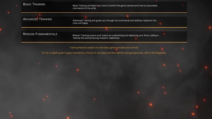 W menu głównym jest dostępny podzielony na 3 części tutorial - Regiments: Porady na start - Regiments - poradnik do gry