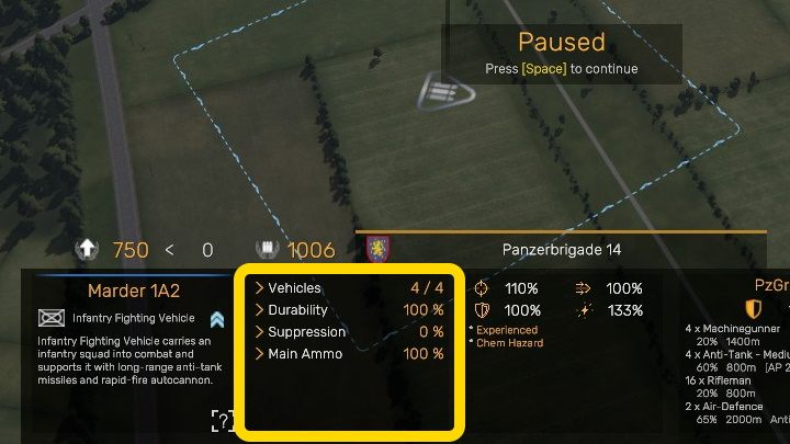 To okno zawiera następujące informacje - Regiments: Statystyki oddziałów - Regiments - poradnik do gry