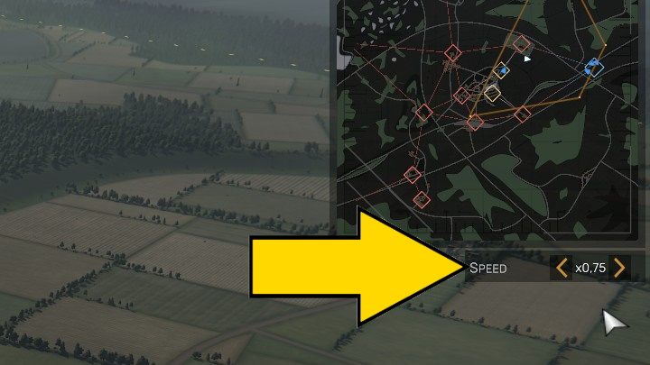 W prawej części ekranu, tuż pod minimapą, znajdziecie informacje na temat aktualnej prędkości gry - Regiments: Prędkośc gry - jak zmienić? - Regiments - poradnik do gry