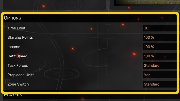 Dzięki opcjom (Options) możecie ustalić 7 różnych parametrów, jakimi będzie cechowała się Potyczka - Regiments: Potyczka (Shirmish) - Regiments - poradnik do gry