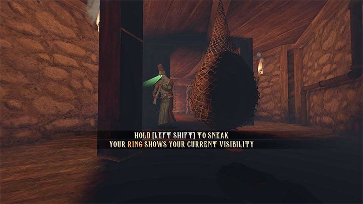 Wyjdźcie z celi i kucnijcie żeby przejść pod deskami - Gloomwood: Croups Fishery (wioska rybacka) - solucja, opis przejścia - Gloomwood - poradnik do gry