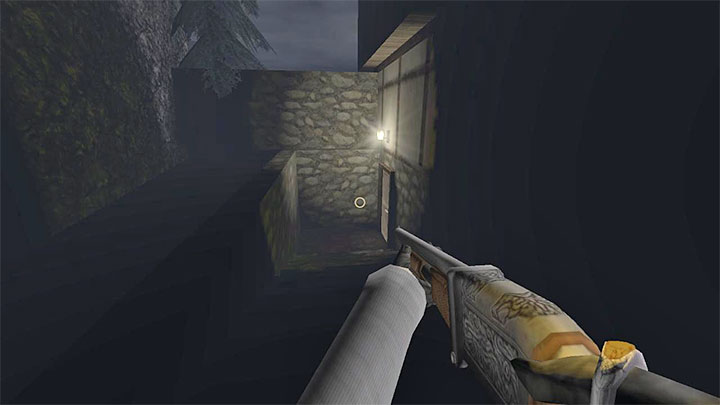 Wejście do piwnicy znajduje się na lewo od wartowników i pokazuje je dołączony obrazek - Gloomwood: Coast Cliffside (klif, latarnia morska) - solucja, opis przejścia - Gloomwood - poradnik do gry