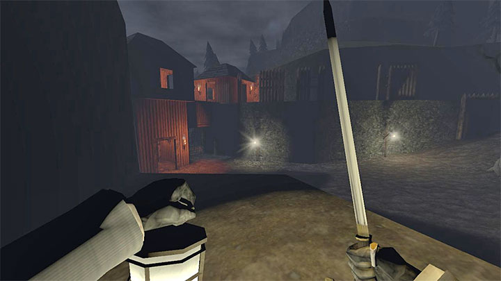 Dzięki skorzystaniu z nowej ścieżki dotrzecie na tyły wielkiej bramy, którą wcześniej mijaliście od drugiej strony - Gloomwood: Coast Cliffside (klif, latarnia morska) - solucja, opis przejścia - Gloomwood - poradnik do gry