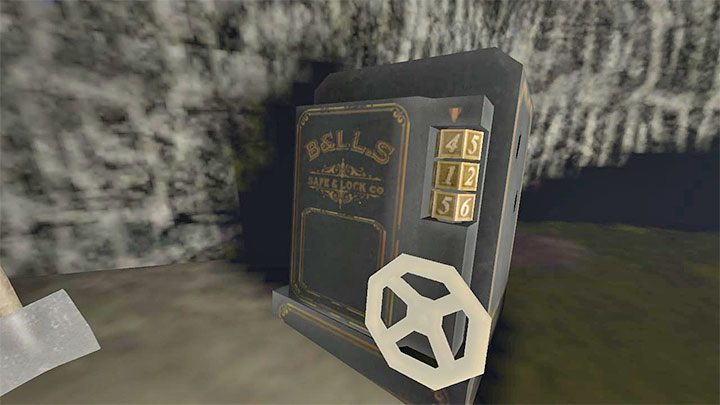 Nie musicie czekać z otwarciem sejfu, aż znajdziecie powyższą kombinację - Gloomwood: Sejf z jaskini obok budynku Croups Fishery - kombinacja do sejfu, zawartość - Gloomwood - poradnik do gry