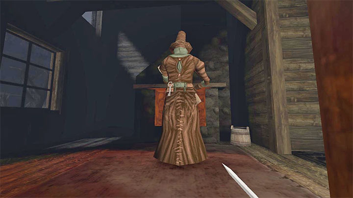 Alternatywnie do chatki możecie dostać się przez dach i odebrać klucz strażnikowi - Gloomwood: Klucze w etapie Croups Fishery - lista sekretów - Gloomwood - poradnik do gry