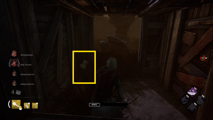 Pozostałe natomiast znajdują się w krzakach otoczonych różnymi strukturami - Dead by Daylight: Totemy - klątwy i błogosławieństwa - Dead by Daylight - poradnik do gry